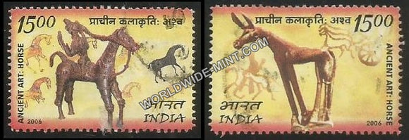 2006 India Mongolia Joint Issue-Set of 2 Used Stamp