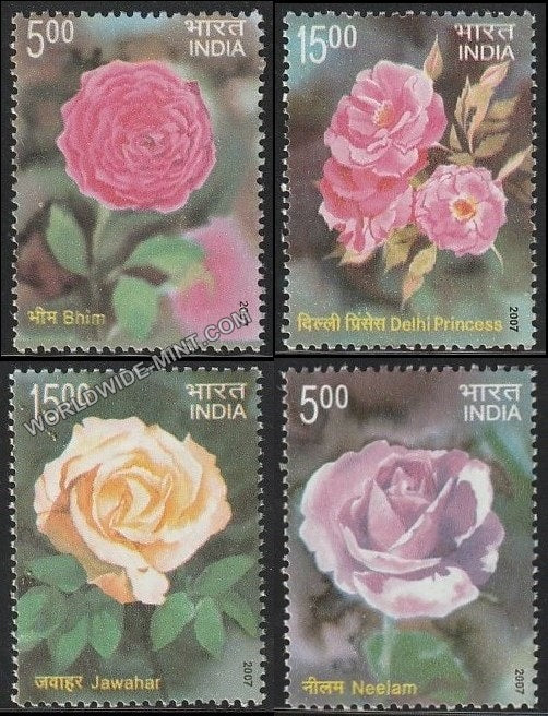 2007 Fragrance of Roses -Set of 4 MNH