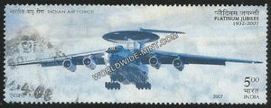 2007 Indian Air Force Platinum Jubliee-AWACS Used Stamp
