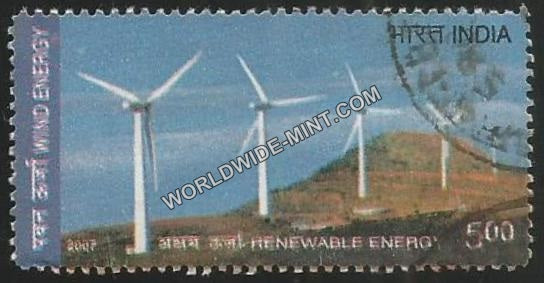 2007 Renewable Energy-Wind Energy Used Stamp