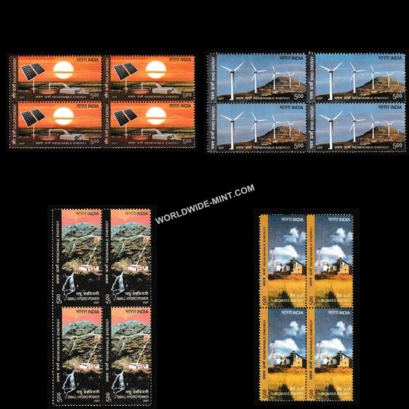 2007 Renewable Energy-Set of 4 Block of 4 MNH