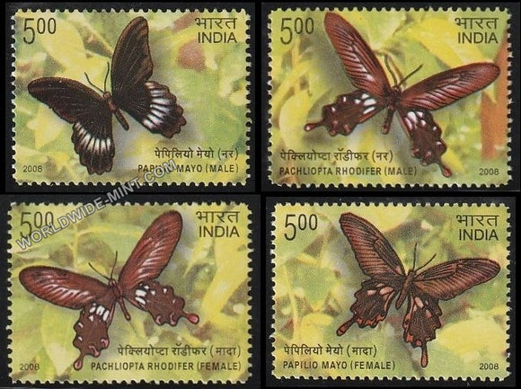 2008 Endemic Butterflies-Set of 4 MNH