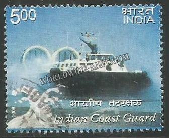 2008 Indian Coast Guard - Hovercraft Used Stamp