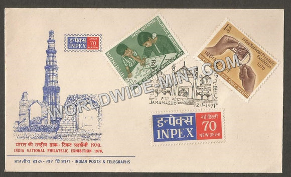 1971 INPEX 70 - Jama Masijid Special Cover with Inpex Label #DL240
