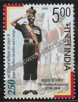 2009 250 Years of Selfless Sacrifice and Courage Madras Regiment 1758-2008 MNH