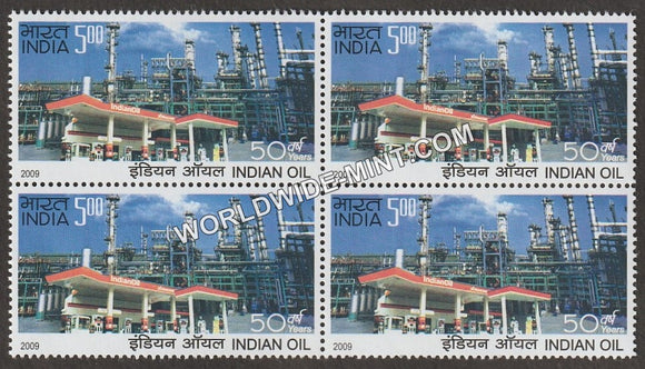 2009 50 Years of Indian Oil Block of 4 MNH