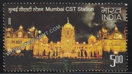 2009 Heritage Railway Stations of India-Mumbai CST MNH