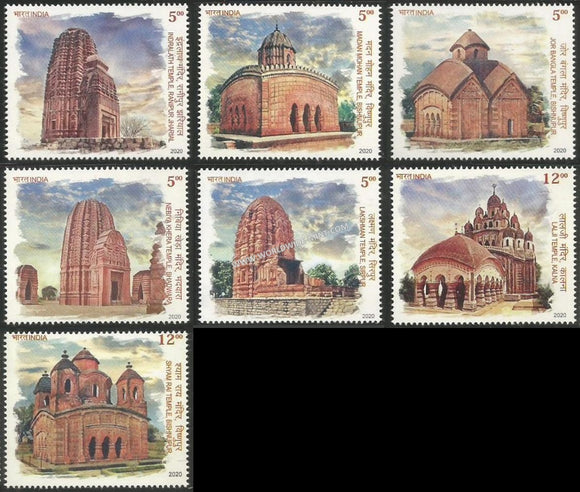 2020 India Terracotta Temples - Set of 7 MNH