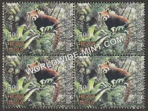 2009 Rare Fauna of the North East-Red Panda Block of 4 MNH