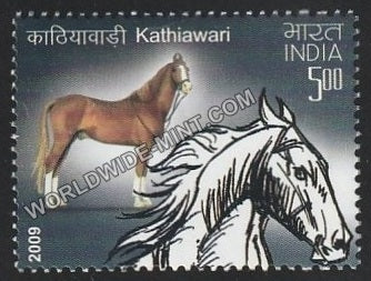 2009 Horses of India-Kathiawari MNH