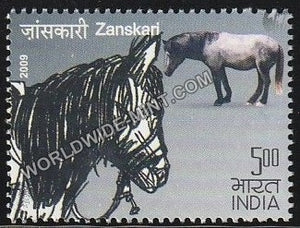 2009 Horses of India-Zanskari MNH