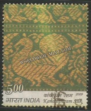 2009 Traditional Textile - Kanchipuram Silks Used Stamp