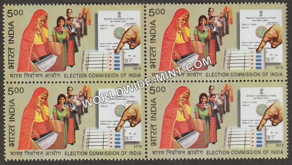 2010 Election Commission of India Block of 4 MNH