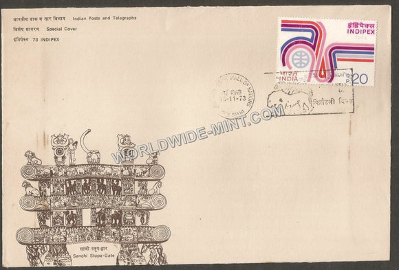 1973 INDIPEX - Hall of Nations Special Cover #DL262