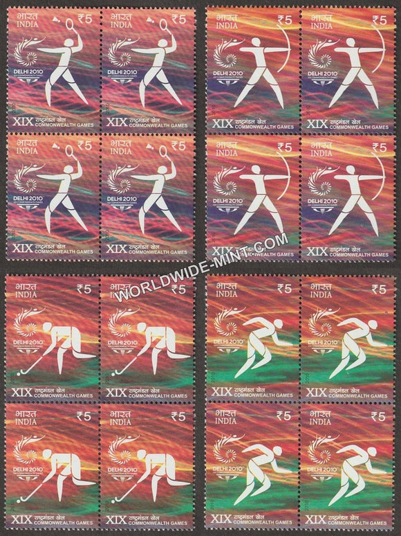 2010 XIX Commonwealth Games-Set of 4 Block of 4 MNH