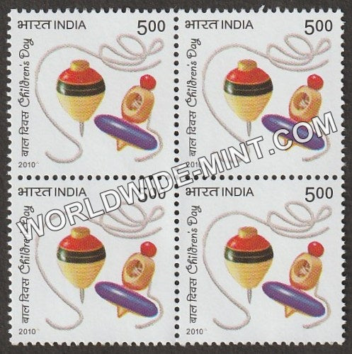 2010 Children's Day-Pin Wheels Block of 4 MNH