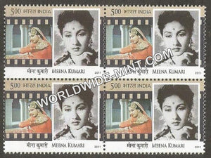 2011 Legendary Heroines of Indian Cinema-Meena Kumari Block of 4 MNH