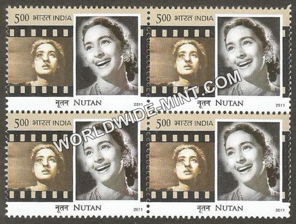 2011 Legendary Heroines of Indian Cinema-Nutan Block of 4 MNH