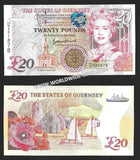 GUERNSEY 20 POUND The Great War 1914-1918 100 years of commemoration UNC Hologram Currency Note N#245499