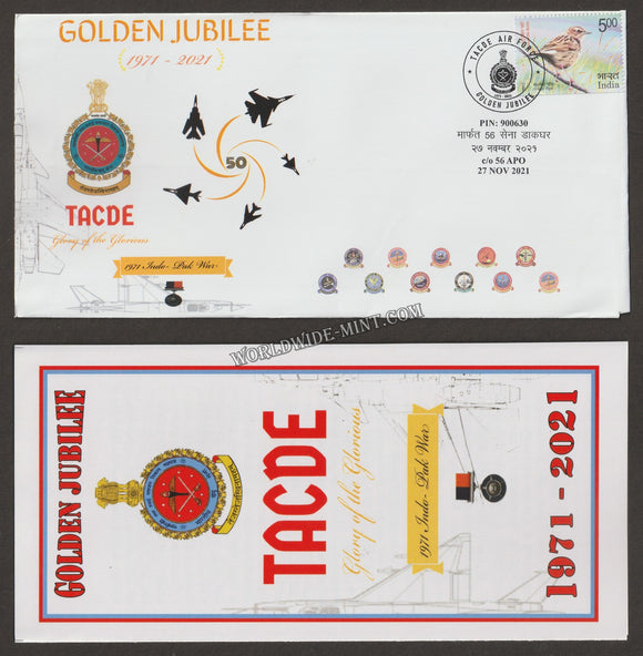 2021 INDIA TACTICS AIR COMBAT DEVELOPMENT ESTABLISHMENT GOLDEN JUBILEE APS COVER (27.11.2021)