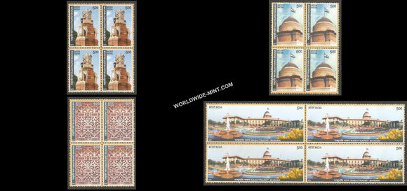 2011 Rashtrapati Bhavan-Set of 4 Block of 4 MNH