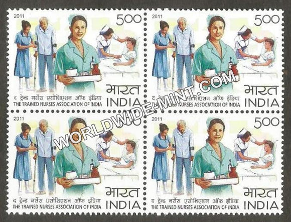 2011 The Trained Nurses Association of India Block of 4 MNH