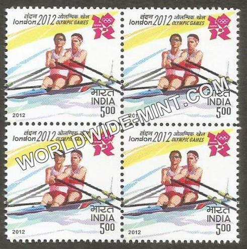 2012 London 2012 Olympic Games-Rowing Block of 4 MNH