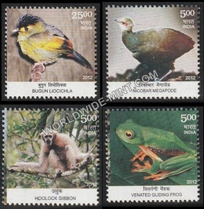 2012 Endemic Species of Indian Bio-Diversity Hotspots- Set of 4 MNH
