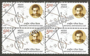 2012 National Mathematics Day Block of 4 MNH