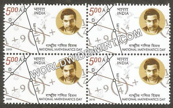 2012 National Mathematics Day Block of 4 MNH