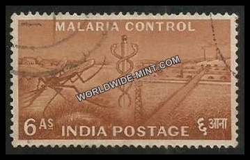 INDIA Malaria Control Measures 2nd Series(6a) Definitive Used Stamp