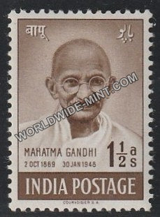 1948 Mahatma Gandhi- 1 1/2 Anna MNH