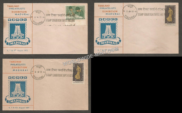 1971 TAPEX -Stamp Exhibition Set of 3 date Special Cover #TNC291
