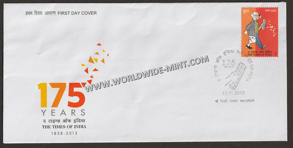 2013 INDIA Times of India FDC