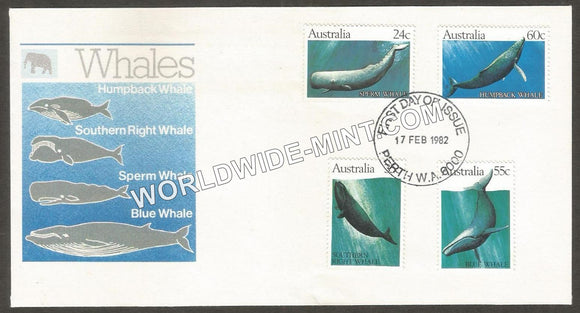 1982 Australia Whales FDC #FA291