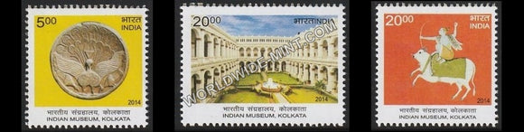 2014 Indian Museum, Kolkata-Set of 3 MNH