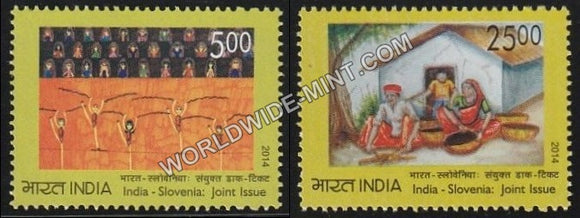 2014 India Slovenia Joint Issue-Set of 2 MNH
