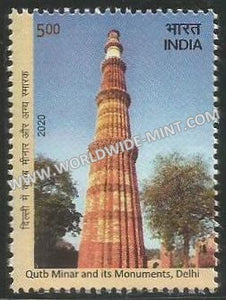 2020 India UNESCO World Heritage Sites in India III Cultural Sites- Qutub Minar & Its Monuments, Delhi MNH
