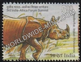 2015 3rd lndia - Africa Forum Summit-Indian Rhinoceros MNH