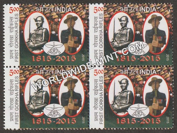 2015 First Gorkha Rifles 1815-2015 Block of 4 MNH