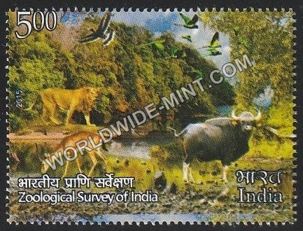 2015 Zoological Survey of India-Deer,Lion, Bison, Birds MNH