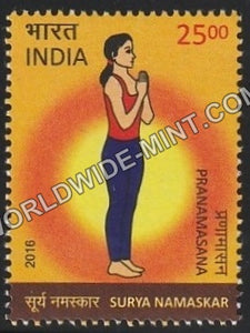 2016 Surya Namaskar-Pranamasana 25 Rupees MNH