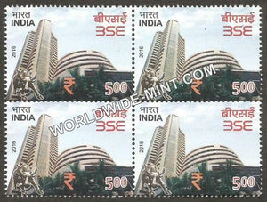 2016 BSE (Bombay Stock Exchange) Block of 4 MNH