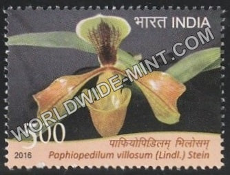 2016 Orchids-Paphiopedilum Villosum MNH