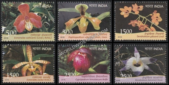 2016 Orchids-Set of 6 MNH