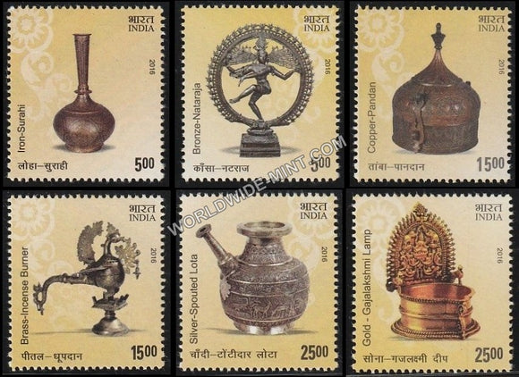 2016 Indian Metal Crafts-Set of 6 MNH
