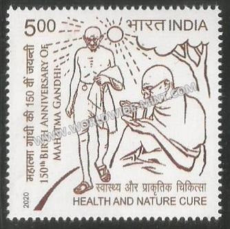 2020 India 150th Birth Anniversary of Mahatma Gandhi- Health and Nature Cure MNH