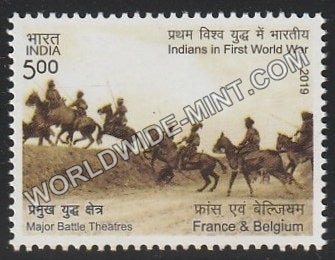 2019 Indians in First World War 1-Major Battle Theatres-France and Belgium MNH