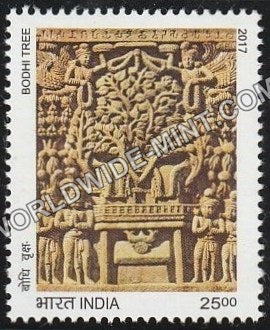 2017 Splendors of India-Bodhi Tree, Sandstone Relief Sculpture, Sanchi MNH