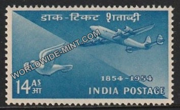 1954 Postage Stamps Centenary-Airmail and Pigeon Post MNH